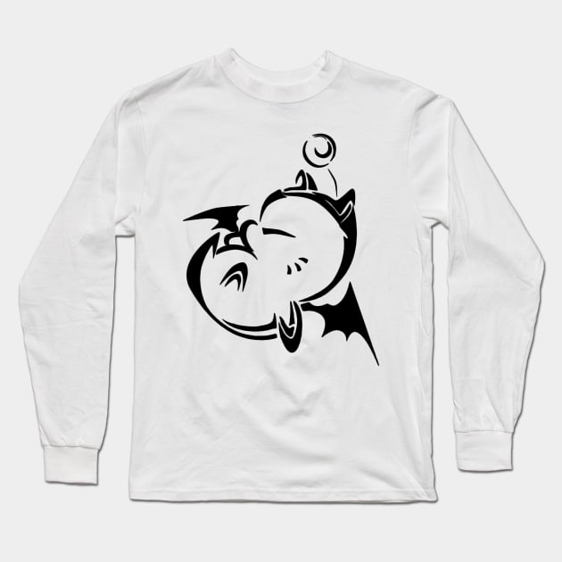 Moogle outline Long Sleeve T-Shirt by DRKNT